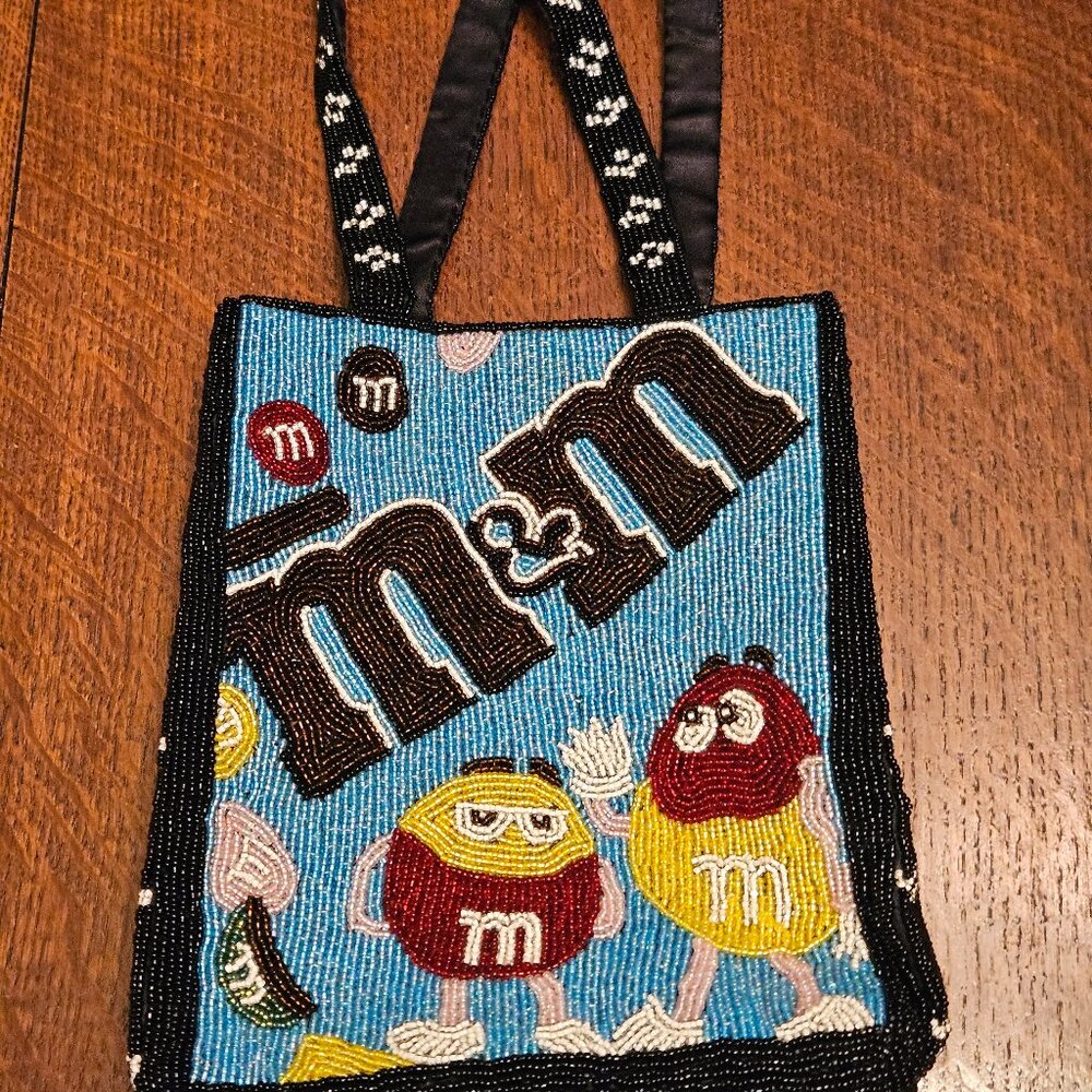 Beaded M & M's Candies Small Bag/Purse